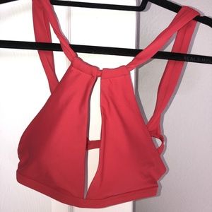 Kendall and Kylie Red Swimsuit Bikini Top